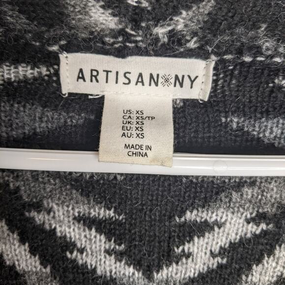 Artisan NY Open Cardigan Shawl Collar Southwest Pattern Size XS - Picture 4 of 8